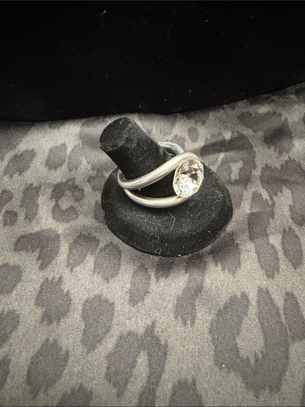 Silver Crystal Ring - Picture 2 of 4